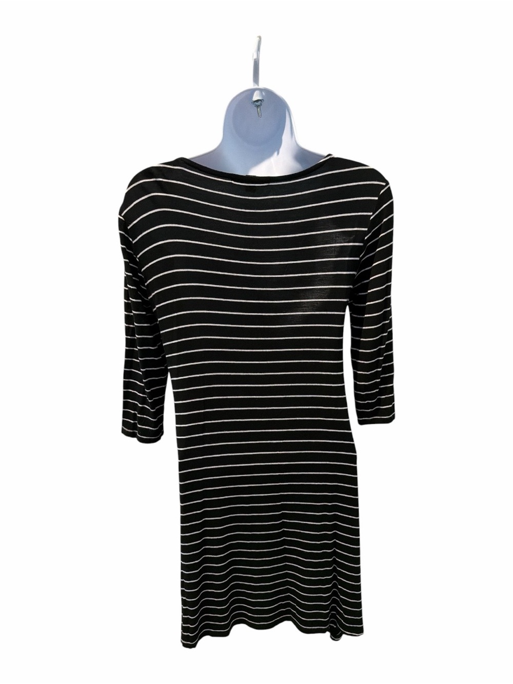 SIGNATURE STUDIO Black & White Striped Dress size medium - Picture 2 of 6